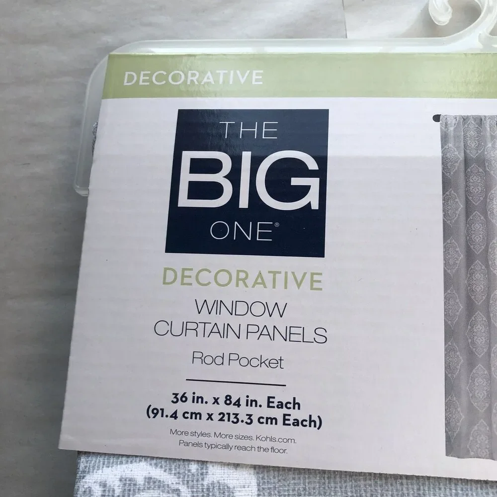 The Big One Paisley Scroll Window Curtain Panel Pack Of 2 Size 36”x 84